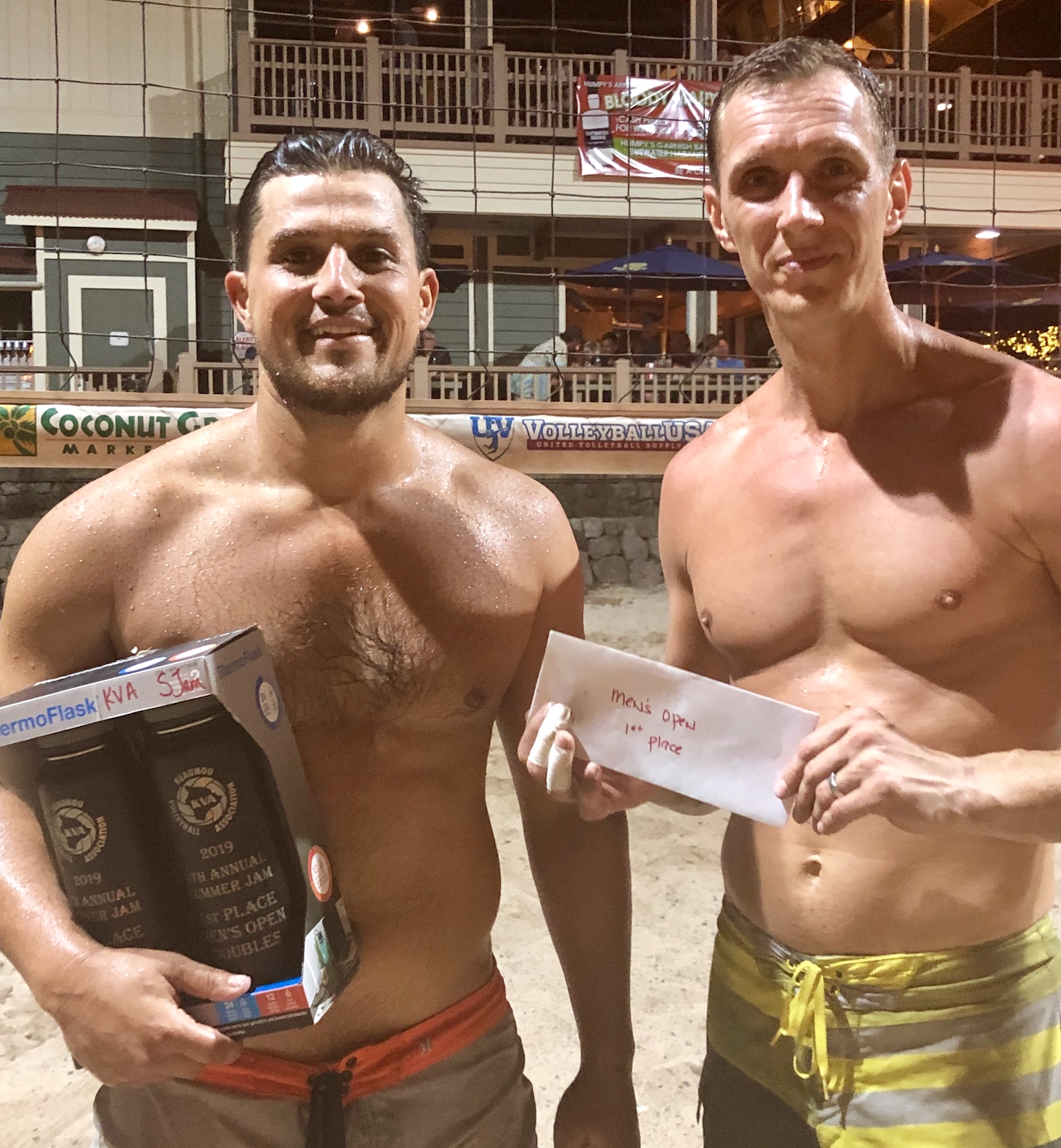 Emil and Julian summer jam volleyball tournament in Kona