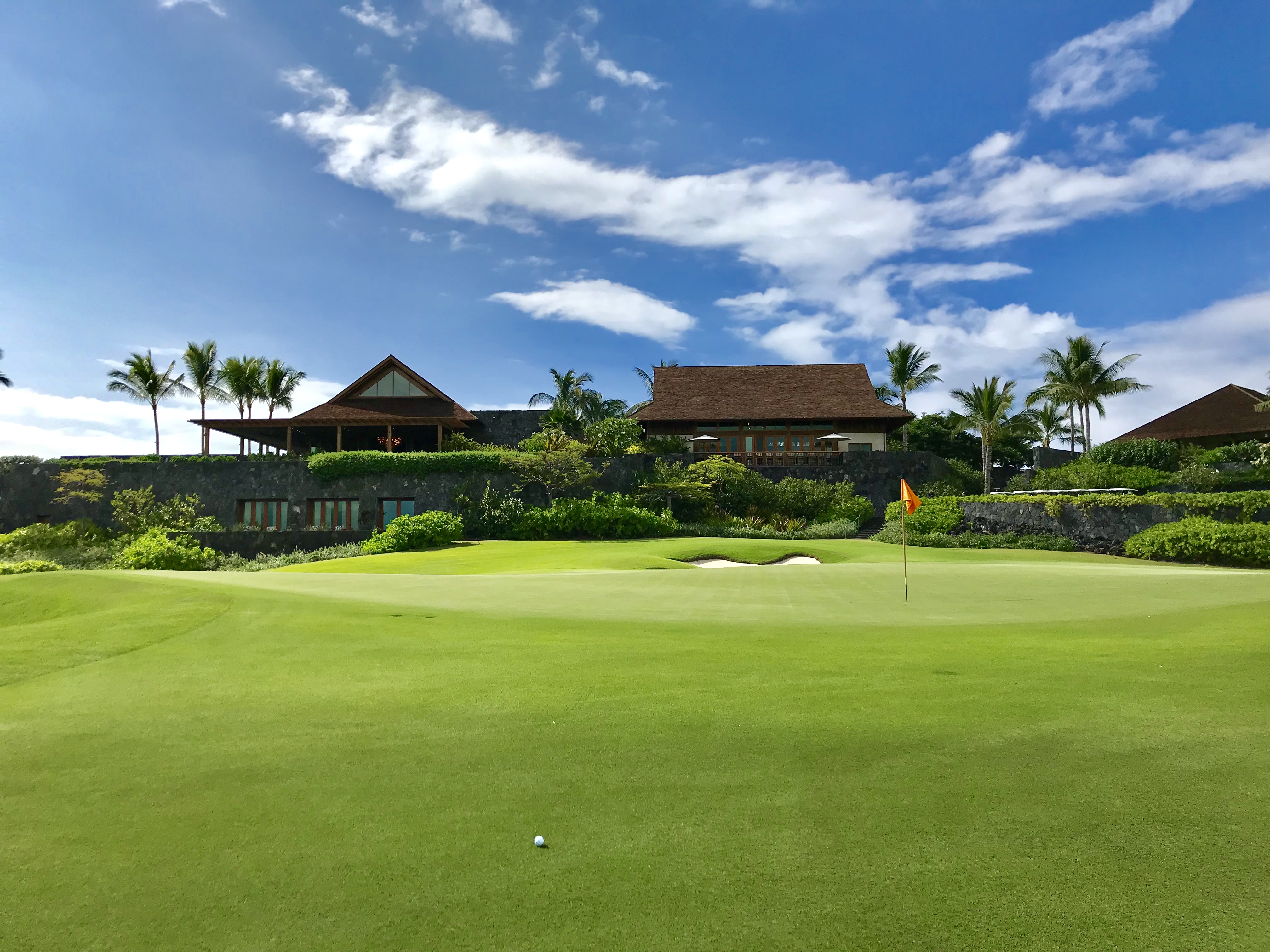 Kohanaiki Club House from 18th hole green
