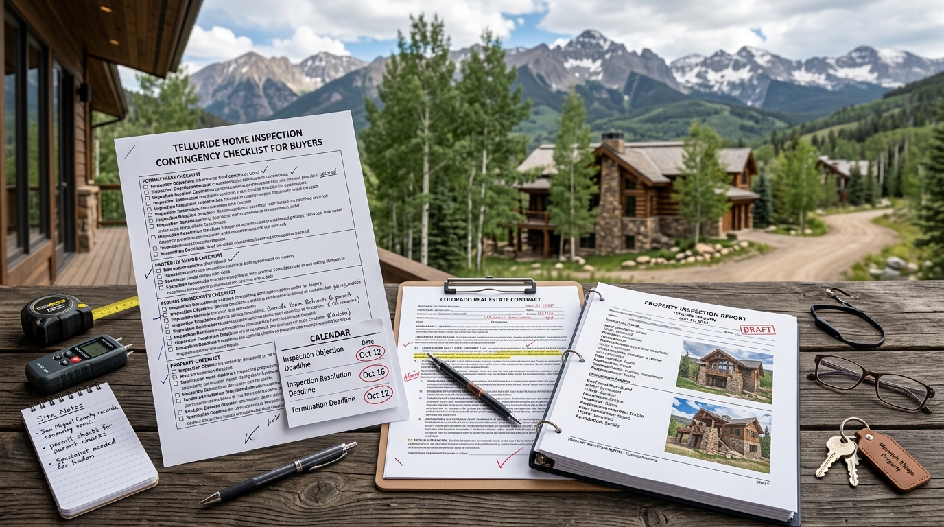 Telluride Home Inspection Contingency Checklist for Buyers